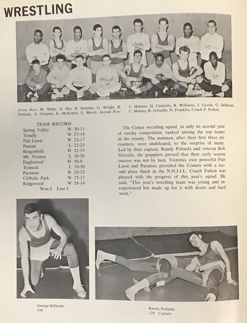 Wrestling Yearbook Photo 1963